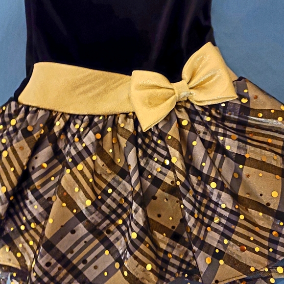 Bonnie Jean Girls Dress size 5T colors Black and Gold - Picture 3 of 12